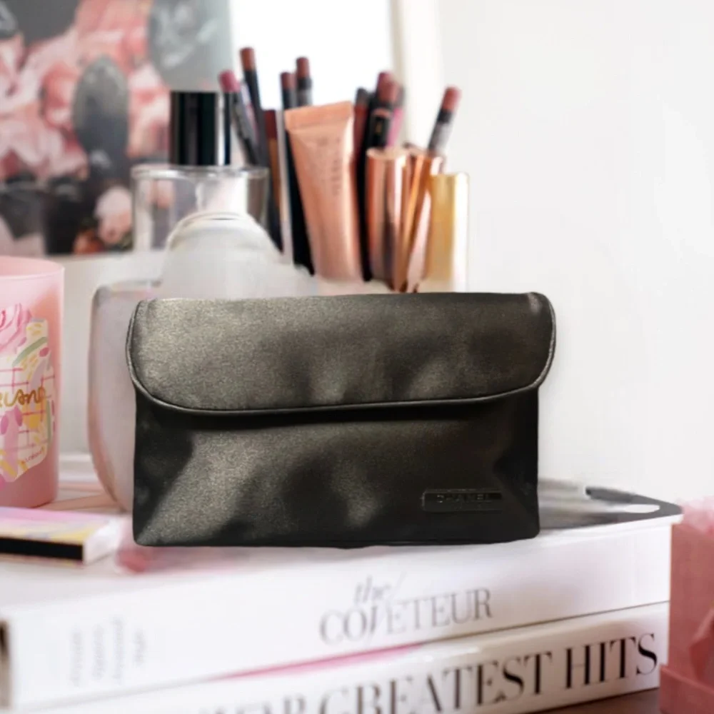 Chanel Satin Flap Cosmetic Bag - Picture 3 of 11